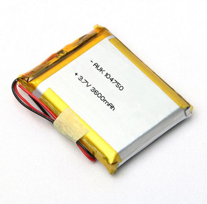 3.7V 3600mAh Small LiPo Battery Polymer Cell For Mobile Headlight 0