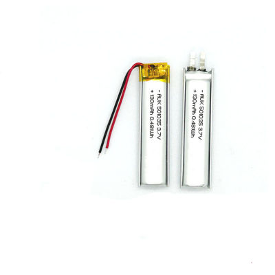 3.7V Polymer Lithium Ion Battery 501035 130mAh For Bluetooth Speakers ...
